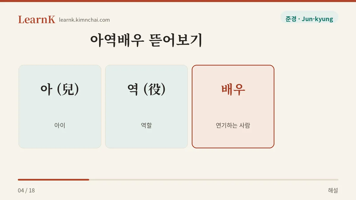 아역 + 배우