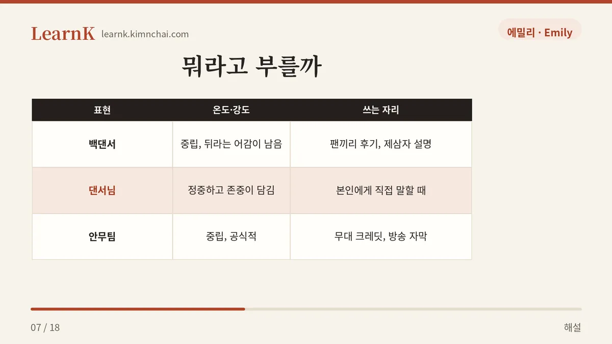 댄서님