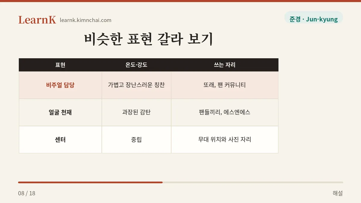 비슷하지만 다른 말