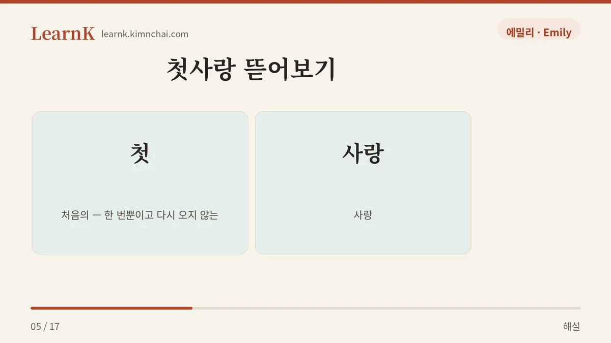 첫 더하기 사랑