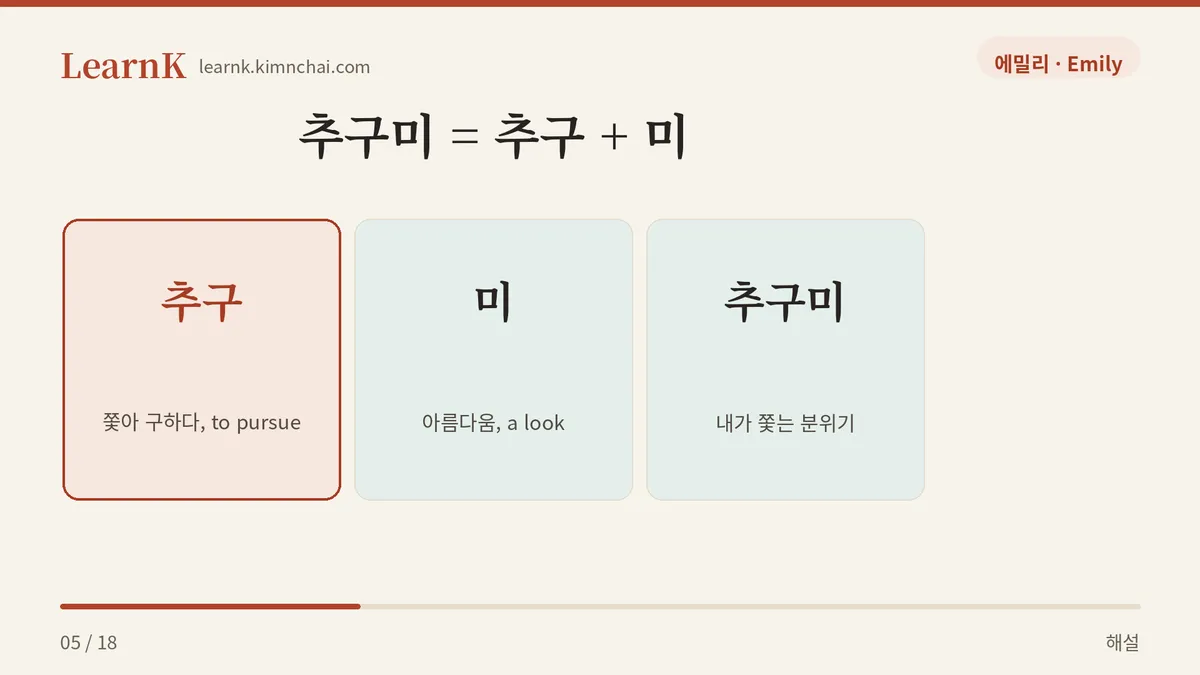 추구 더하기 미