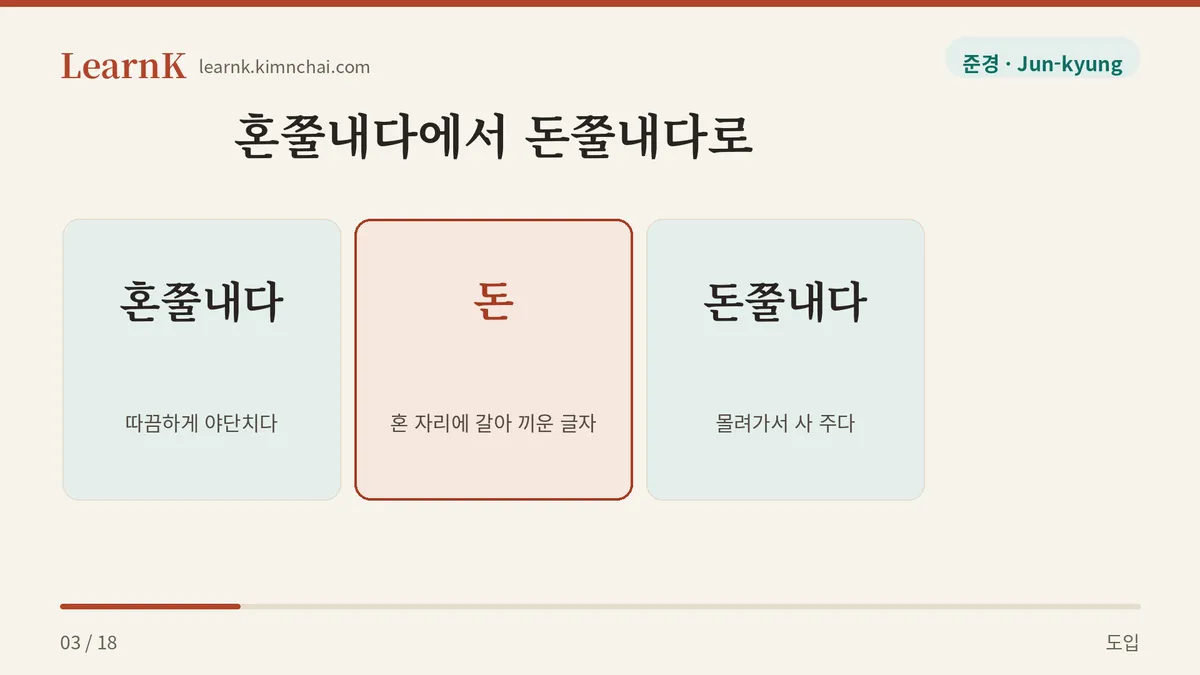 혼쭐에서 돈쭐로