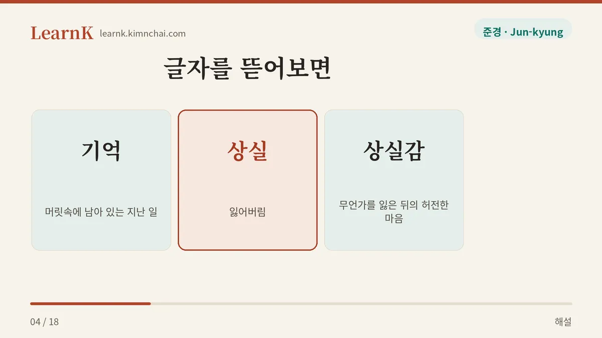 기억 더하기 상실
