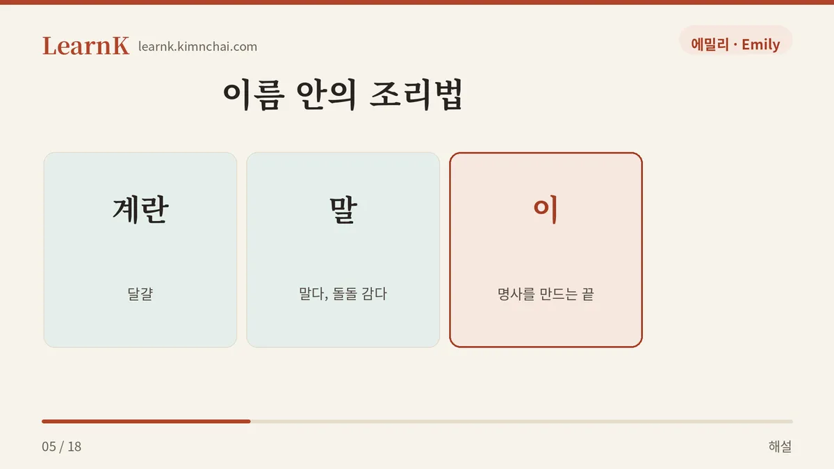계란 + 말 + 이