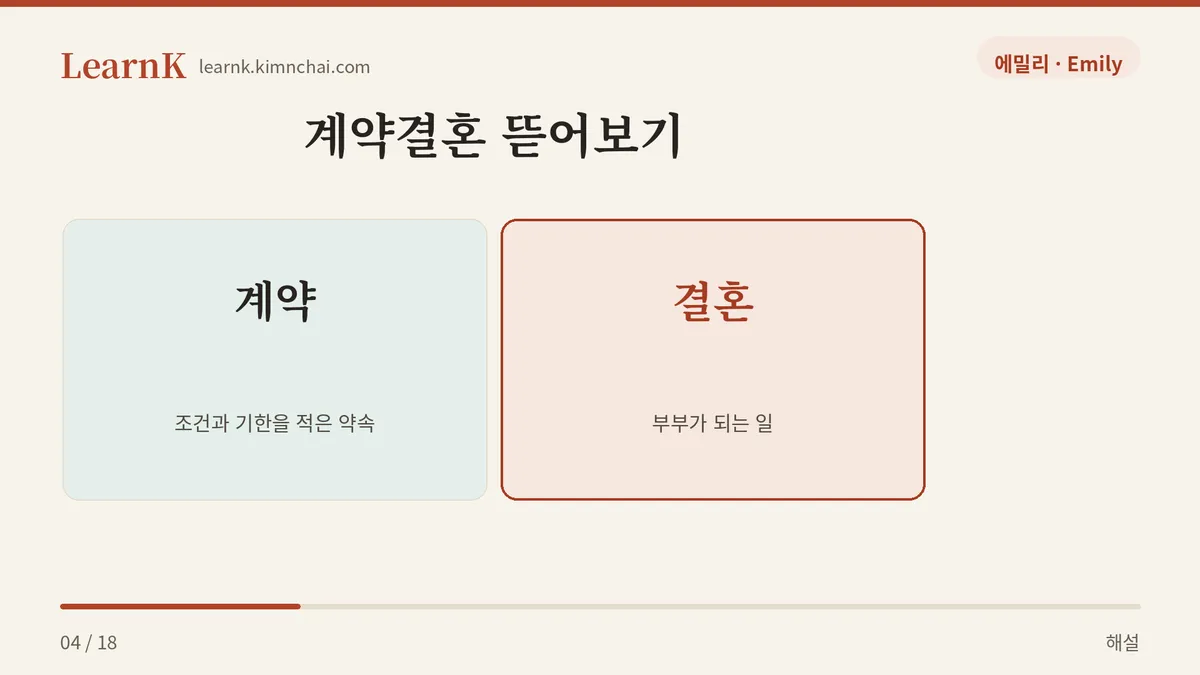 계약 + 결혼