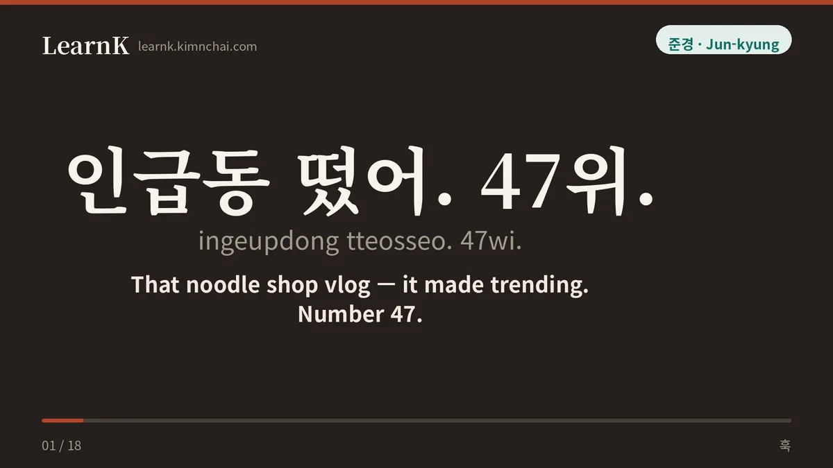 인급동 떴어. 47위.
