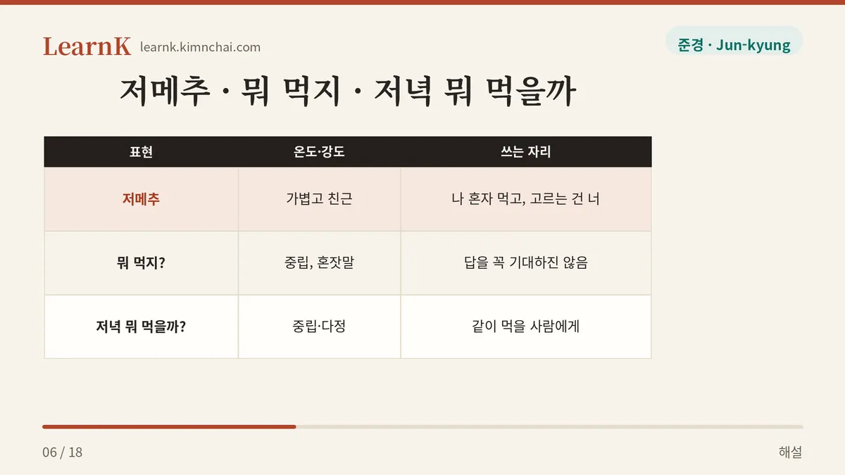 셋의 자리가 다르다