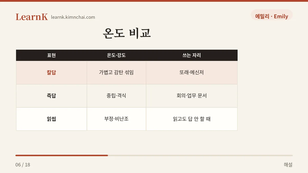 비슷한 말 비교