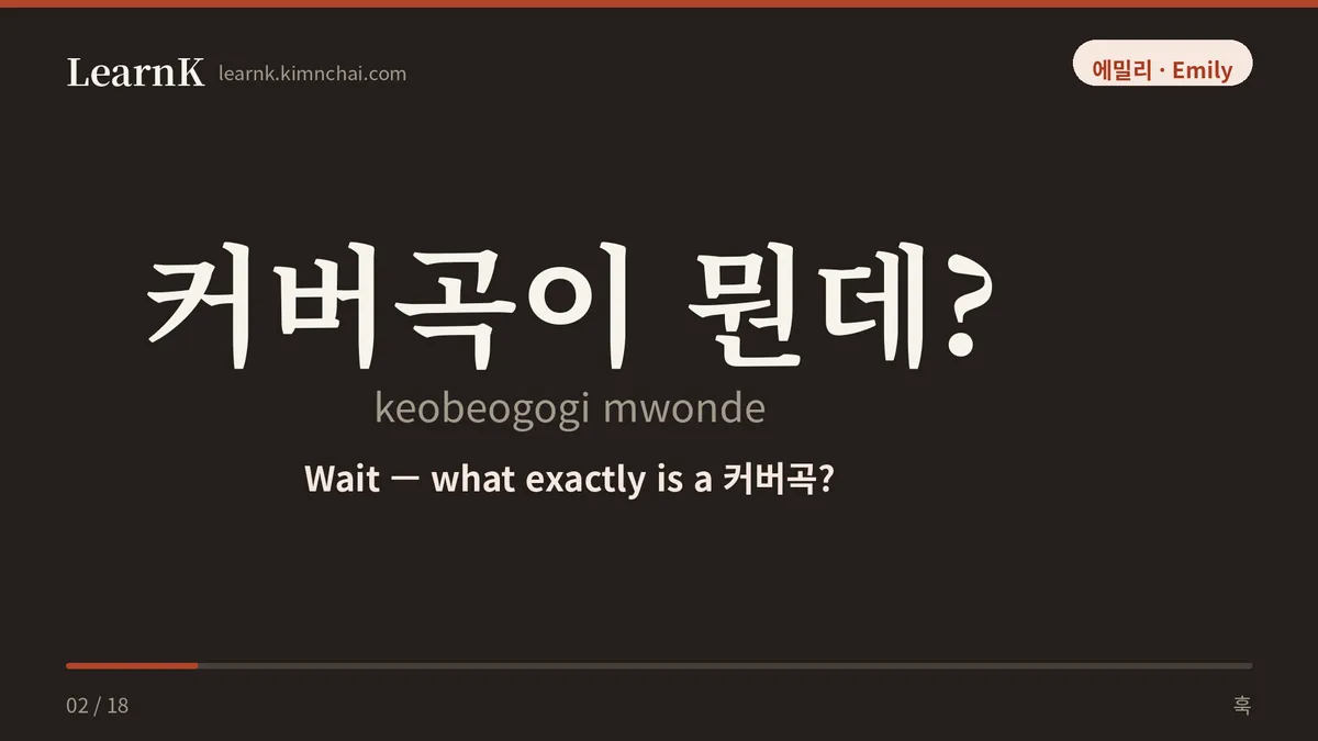 커버곡이 뭔데?