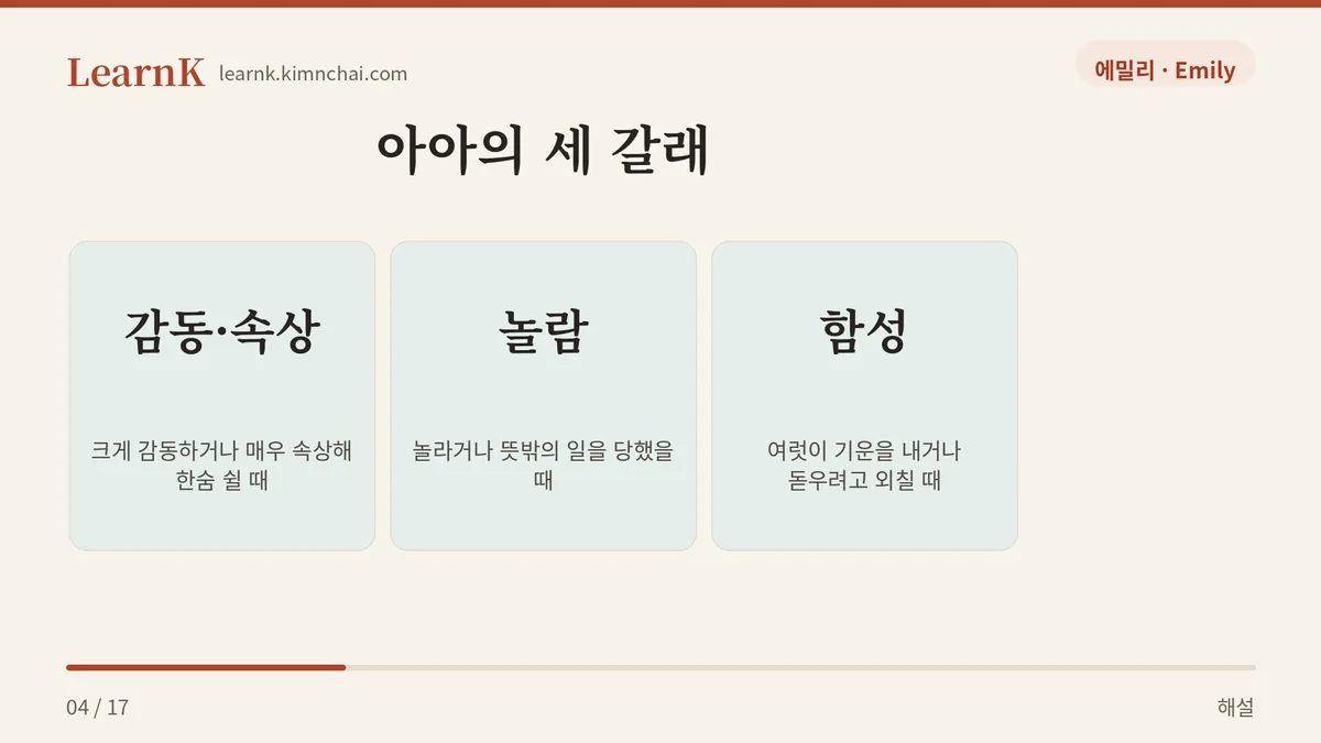 사전이 말하는 세 가지