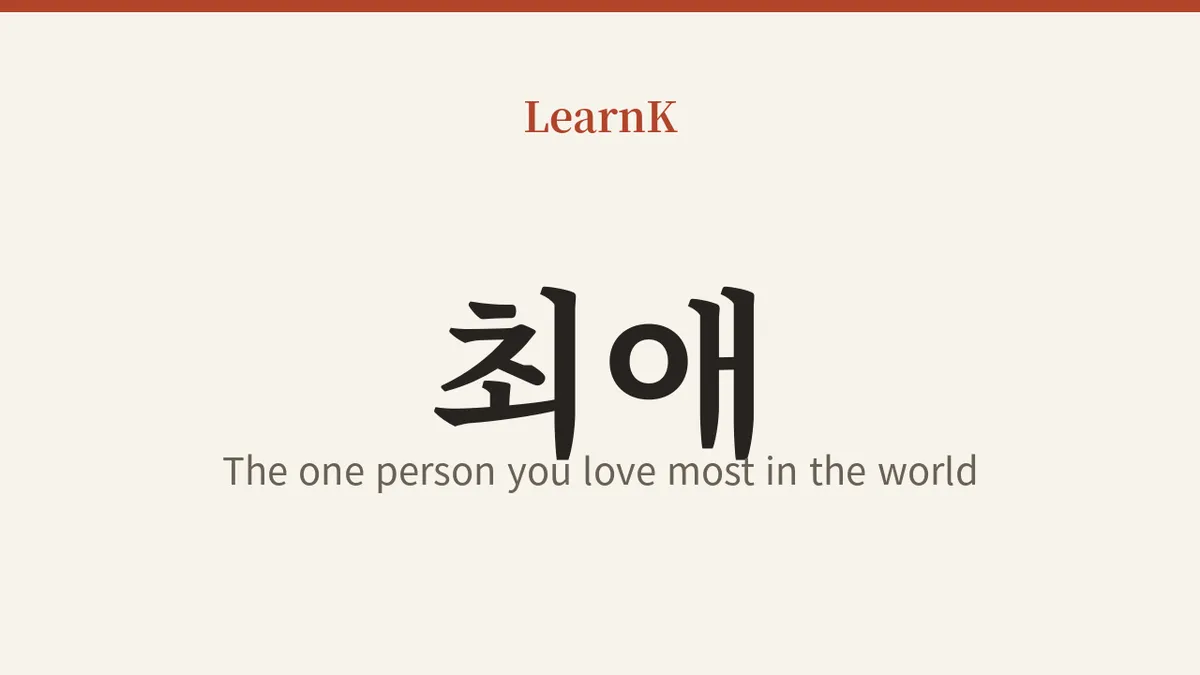 최애 (choe-ae): The Word for the 'One Person' You Love Most in the World