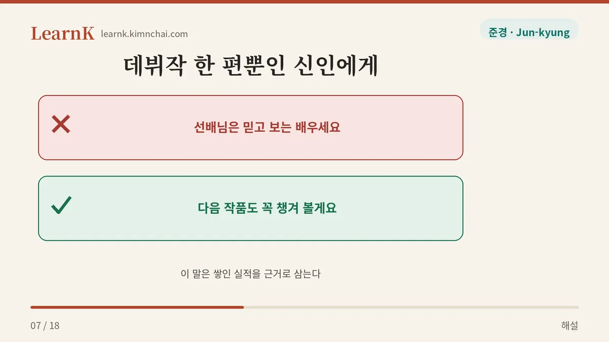 실적이 없으면 빈말