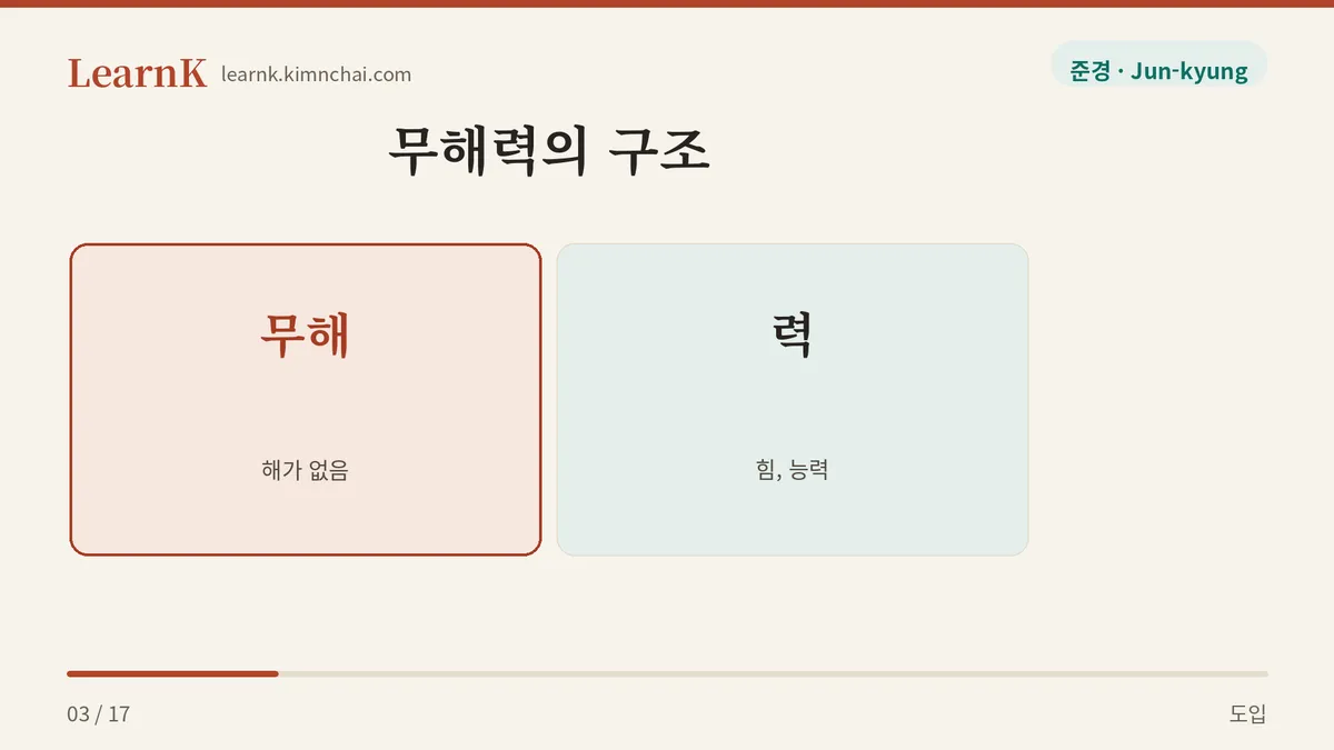 무해 + 력