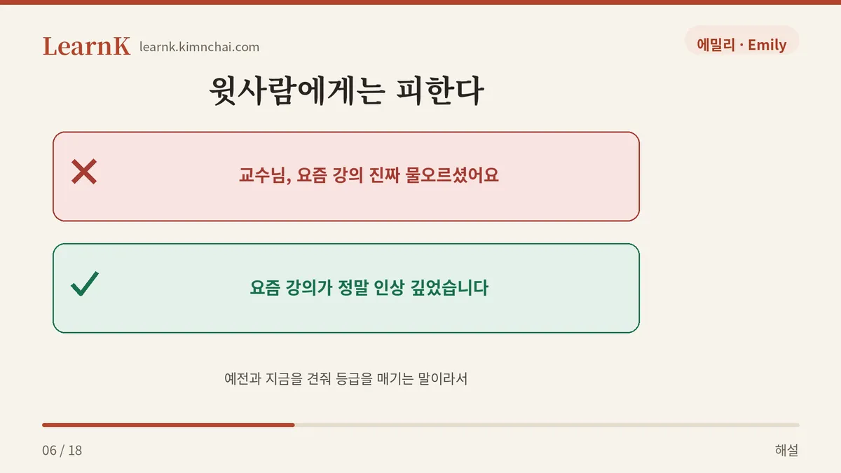 교수님께는 안 된다