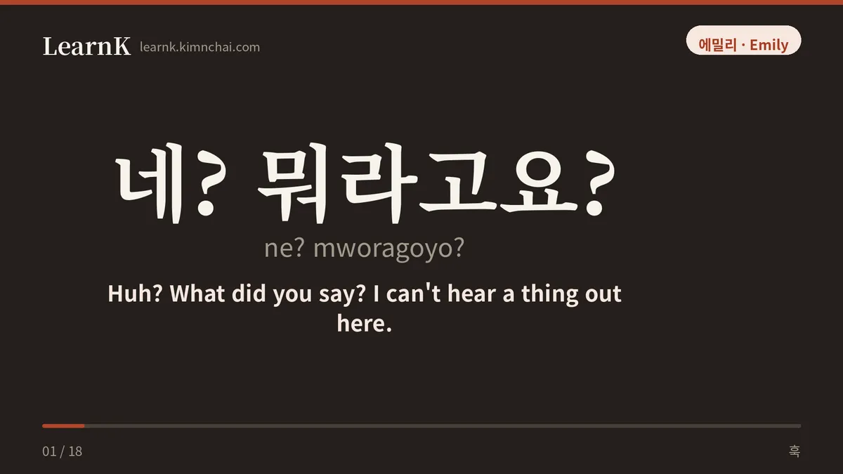 네? 뭐라고요?