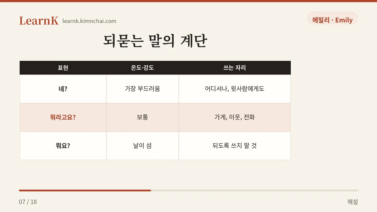 되묻는 말의 계단