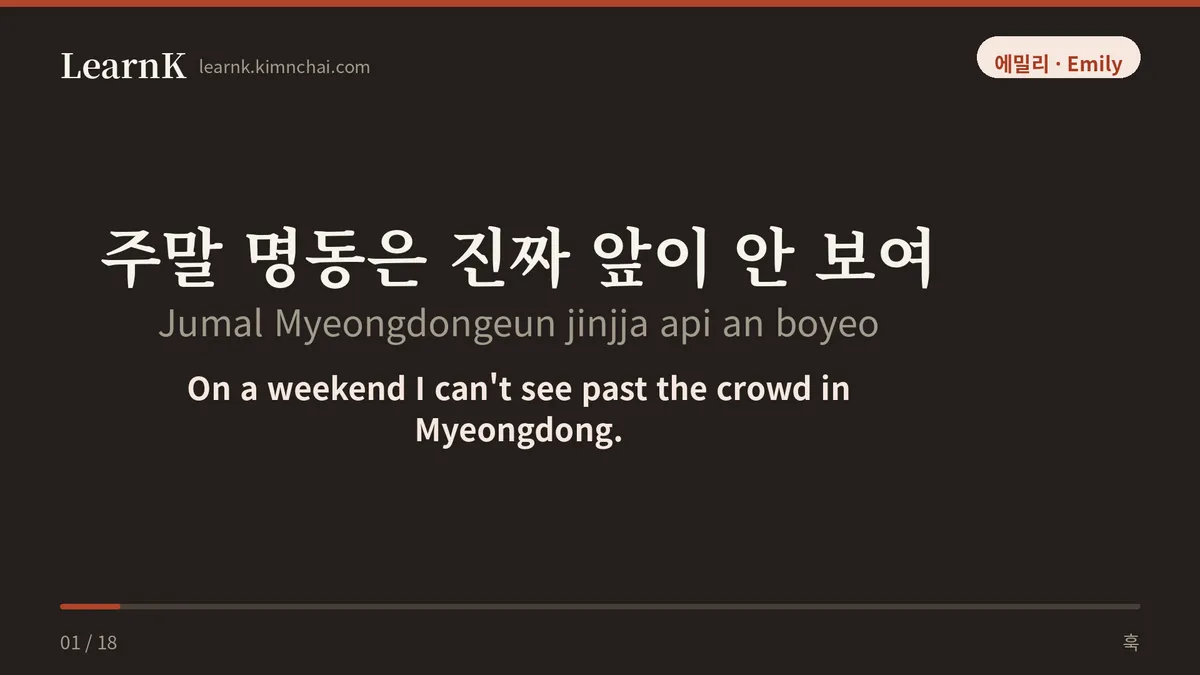 주말 명동은 진짜 앞이 안 보여
