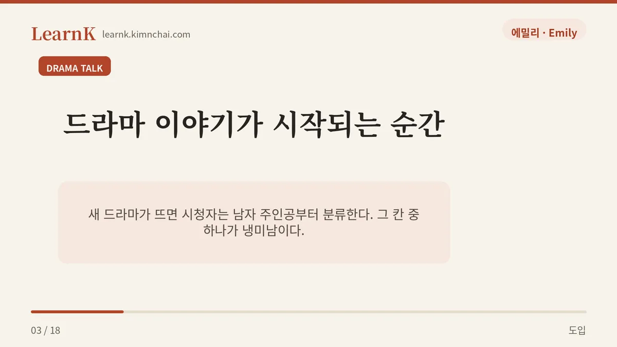 오늘의 표현: 냉미남