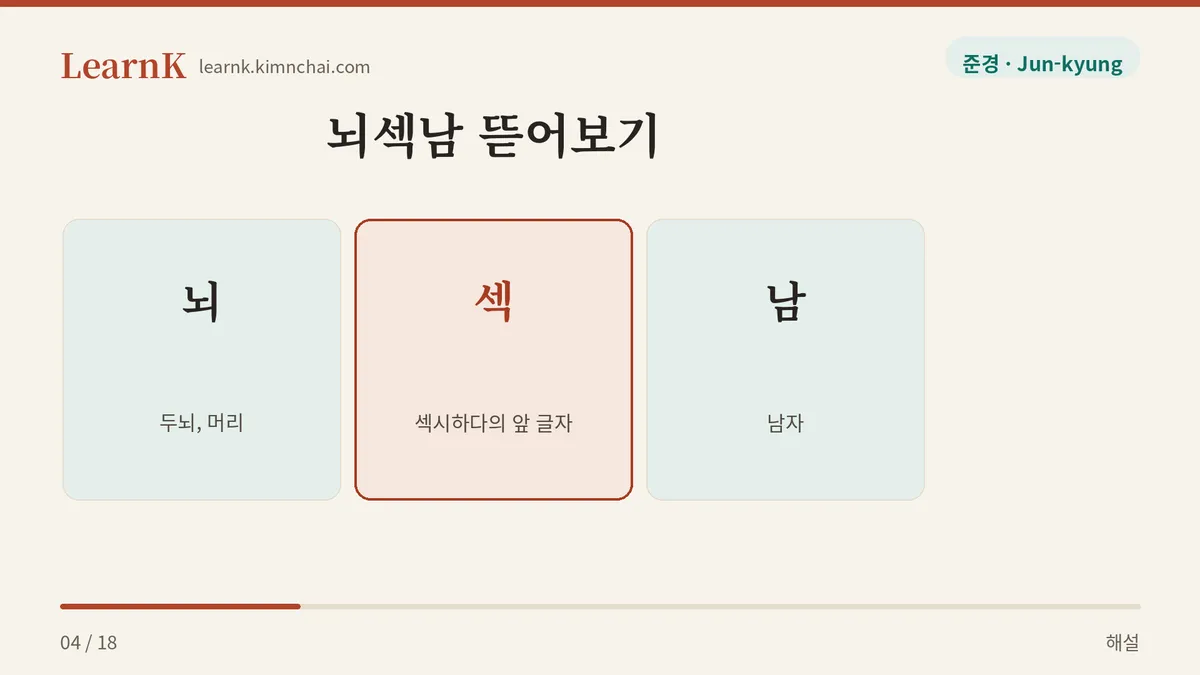 뇌 더하기 섹 더하기 남