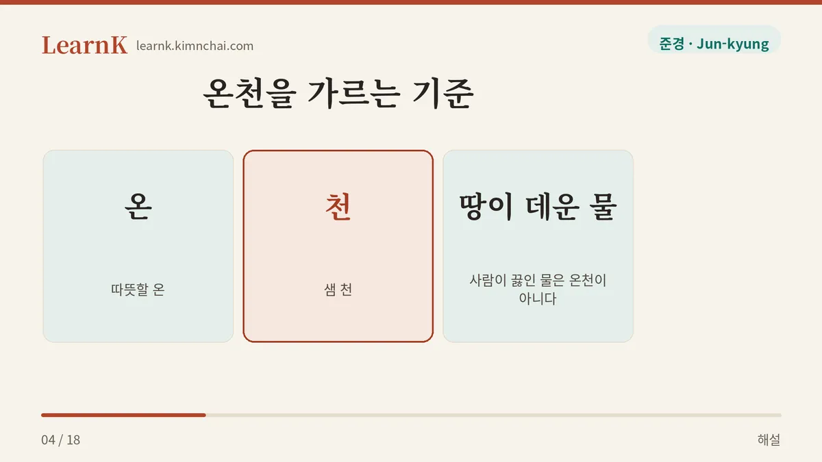 물의 온도가 아니라 출처