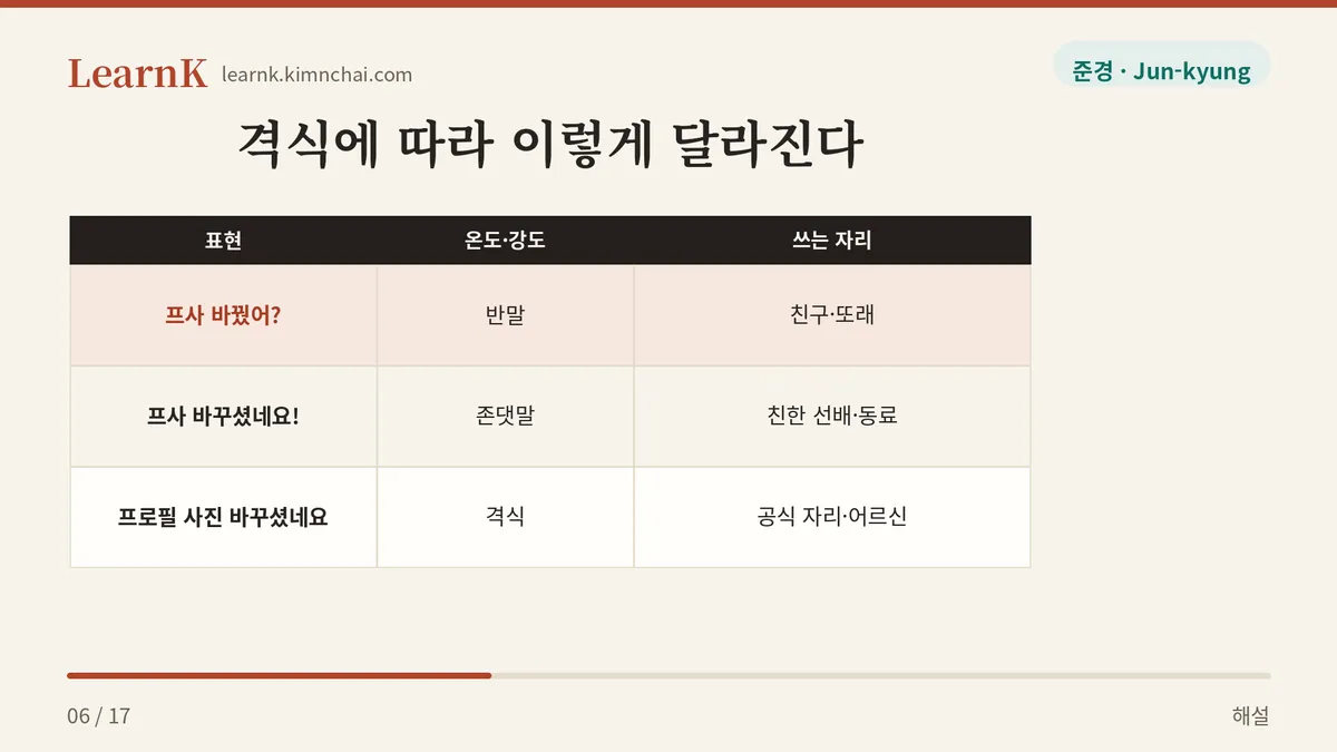 반말과 존댓말