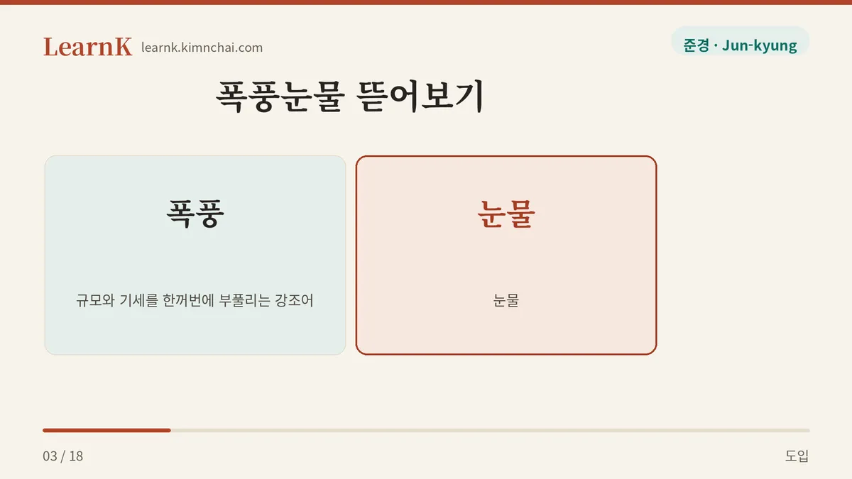 폭풍 + 눈물