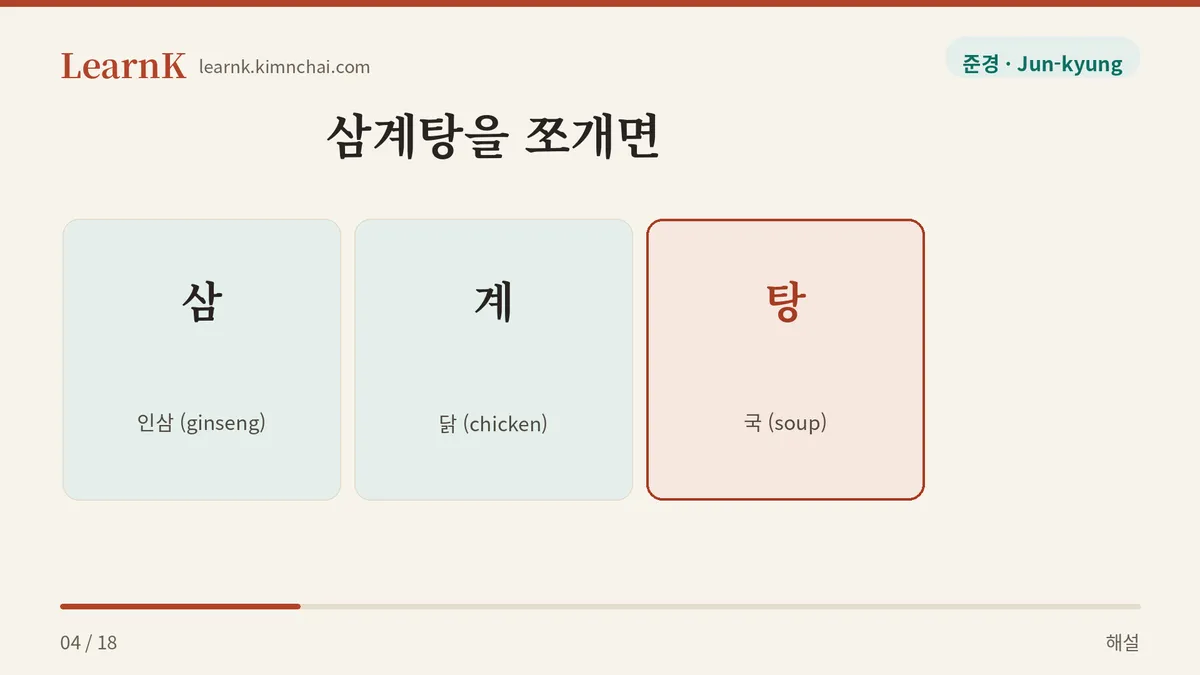 삼 + 계 + 탕