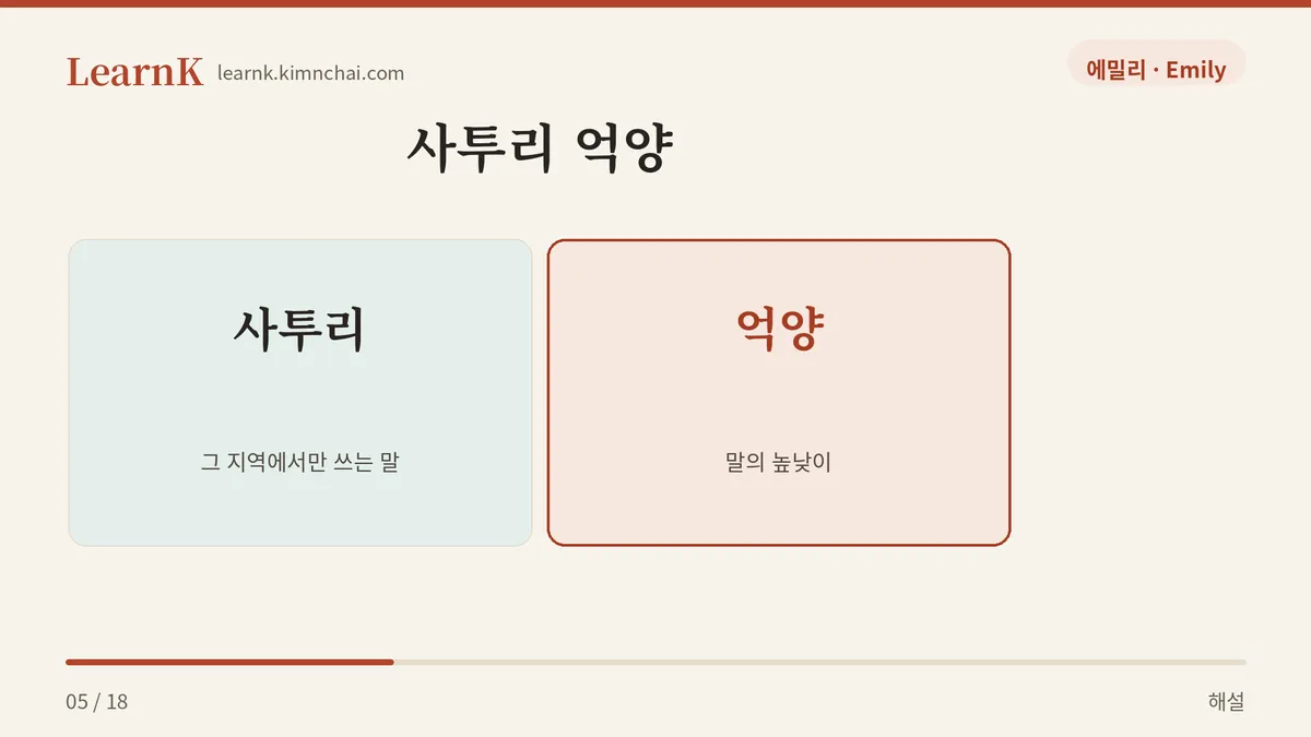 사투리 억양