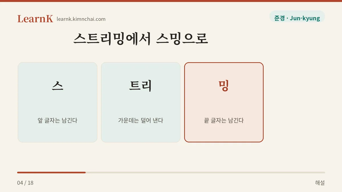 스트리밍 → 스밍