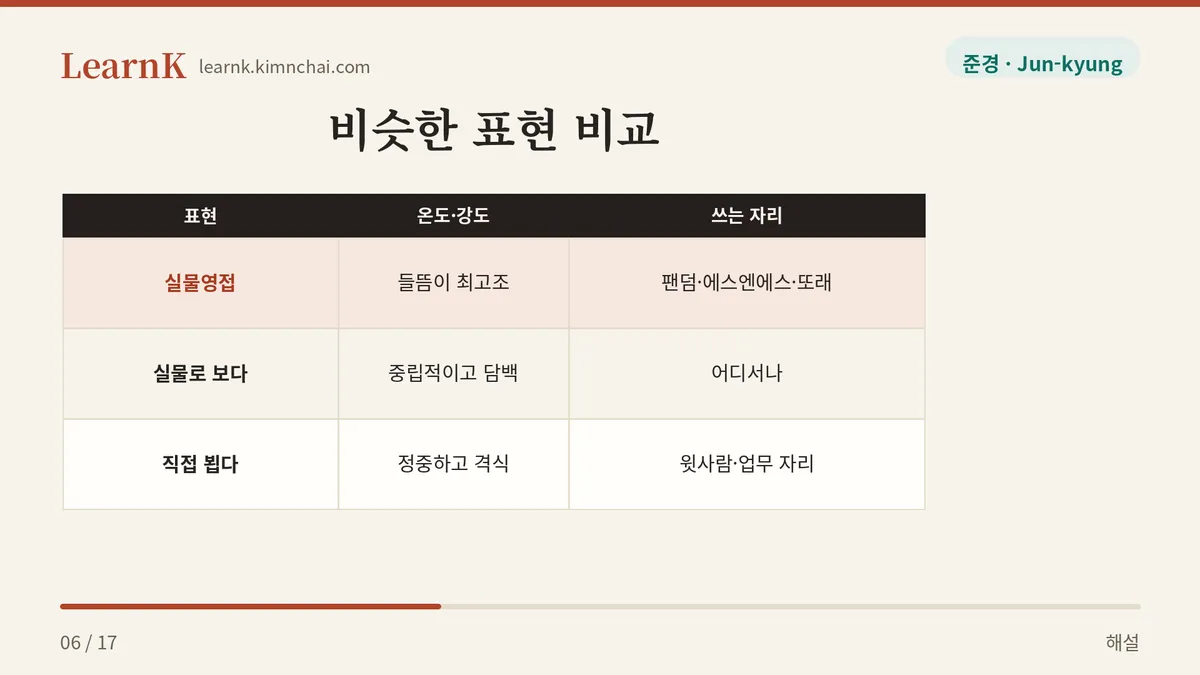 온도가 다르다
