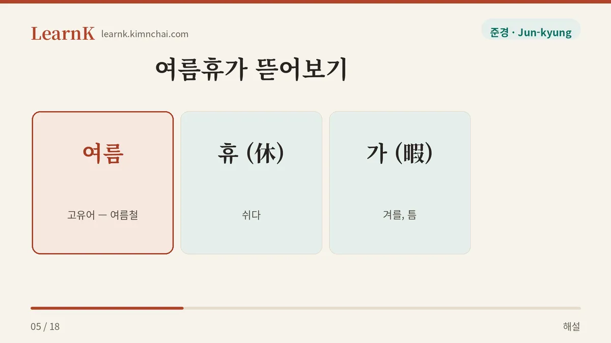 여름 + 휴 + 가